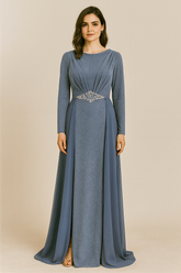 Blue Modest Dress